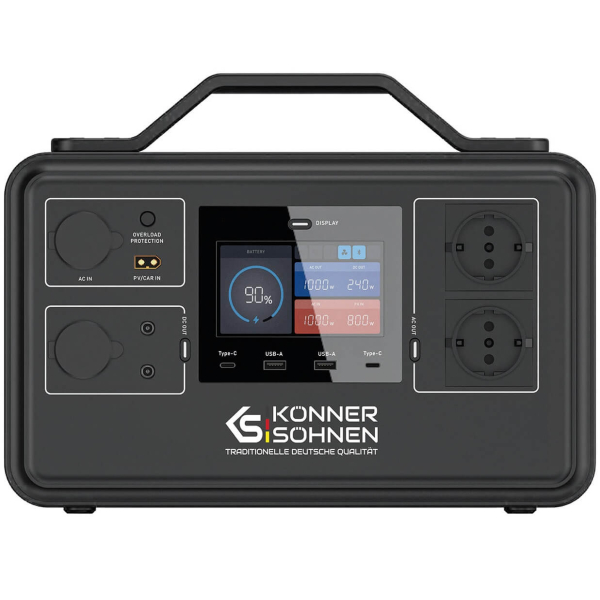 Зарядная станция Konner&Sohnen KS 1200PS, 1030 Вт/час, 1200 Вт