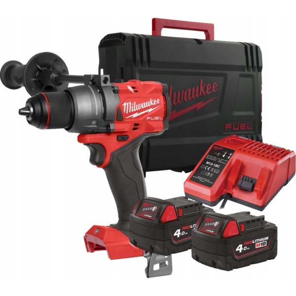 Аккумуляторная дрель-шуруповерт Milwaukee M18 FDD3-402C, 2x4.0 Ah, з/у, в кейсе