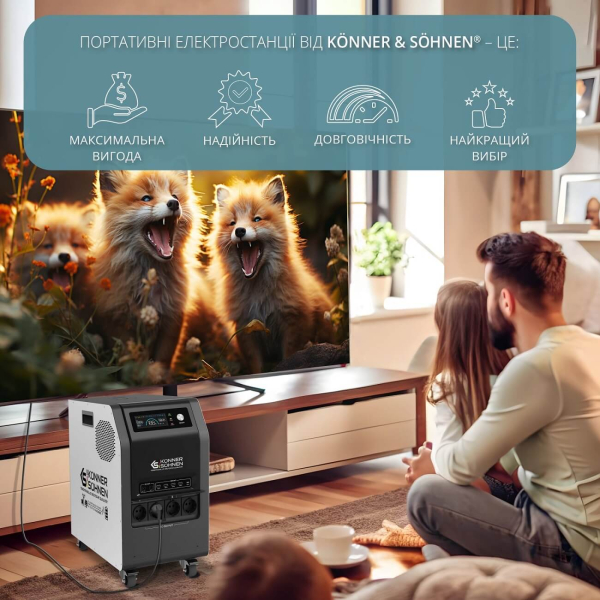 Зарядная станция Konner&Sohnen KS 3000PS, 3200 Вт/час, 3000 Вт