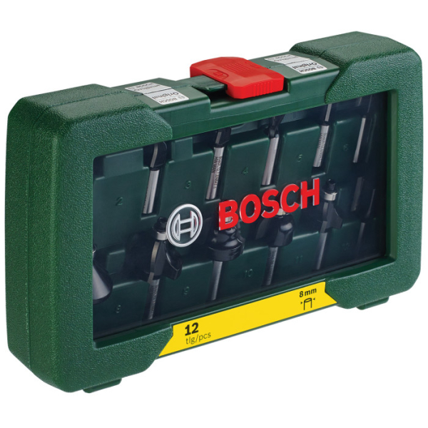 Набір фрез Bosch Expert for Wood 8 мм, 12 шт