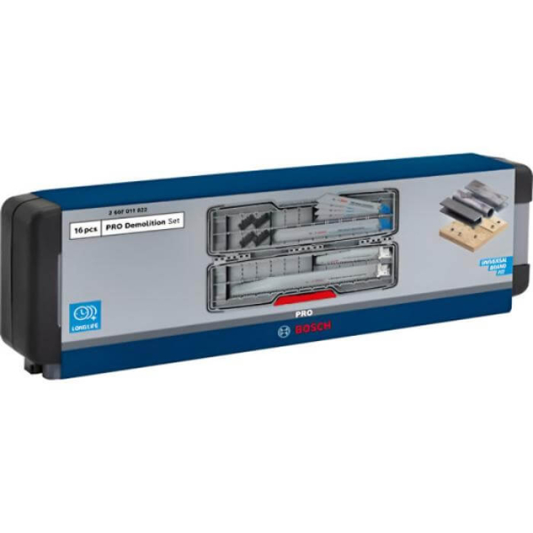 Набір пиляльних полотен Bosch Pro Demolition Blade Set в ToughBox, 16 шт