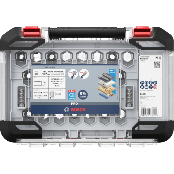 Набір коронок Bosch PRO Multi Material PC Plus, 14 шт