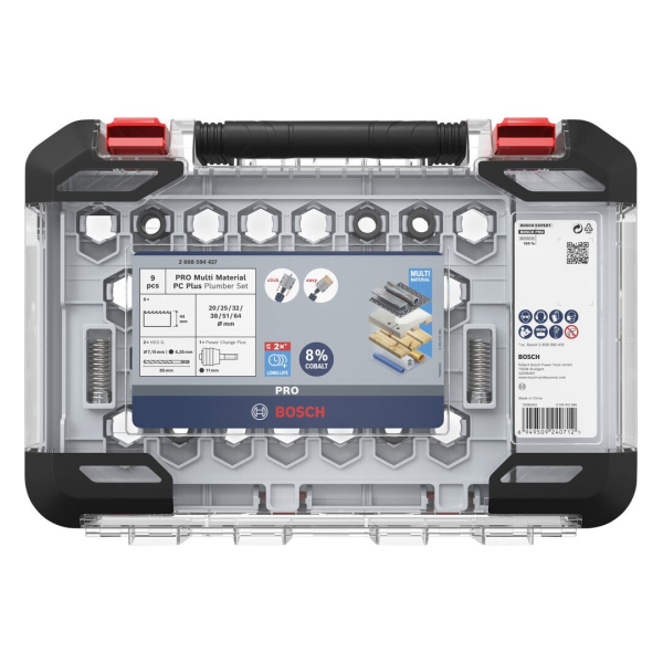 Комплект коронок Bosch PRO Multi Material PC Plus, 9 шт