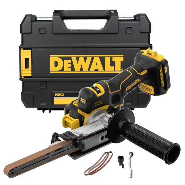 Аккумуляторный ленточный напильник DeWALT DCM200NT, каркас, в кейсе TSTAK
