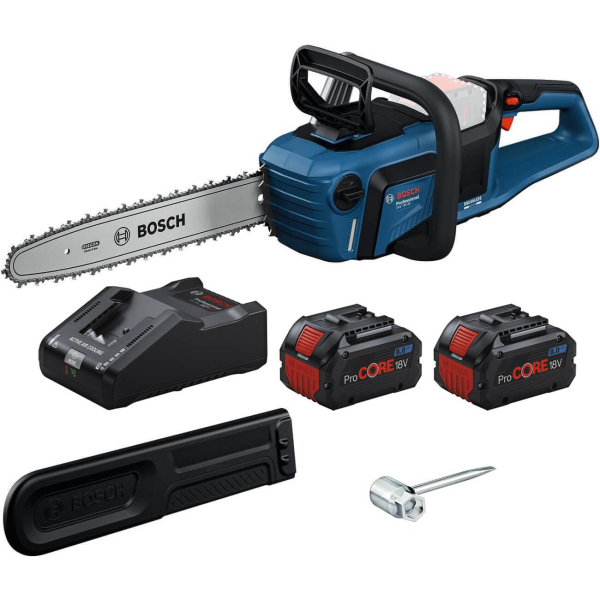 Аккумуляторная цепная пила Bosch GKE 18V-40 Professional, 2×ProCORE 18V 8.0 Ah, з/у GAL18V160