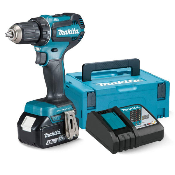 Акумуляторний шуруповерт Makita DDF485RFJ1, 1x3.0 Ah, з/п DC18RC, кейс Makpac 2