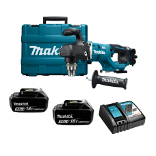 Акумуляторний кутовий дриль Makita DDA450RFE, 2x3.0Ah, з/п DC18RC, в кейсі