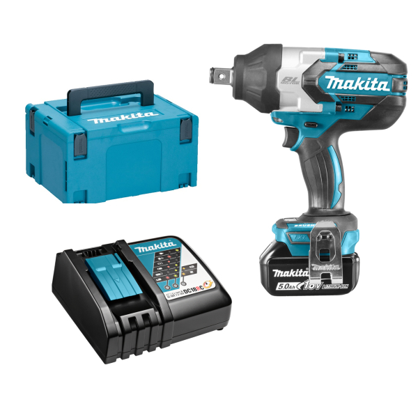 Аккумуляторный гайковерт Makita DTW1001RTJ1, 1x5.0 Ah, DC18RC, в кейсе Makpac 3