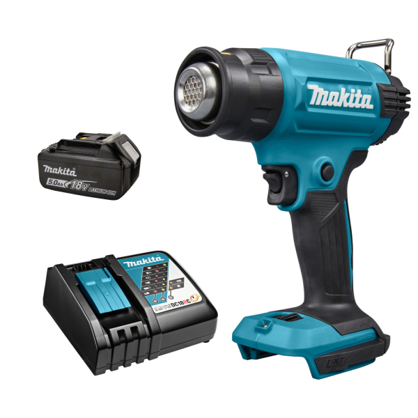 Акумуляторний технічний фен Makita DHG181RTE1, 1x5.0Ah, з/п DC18RC