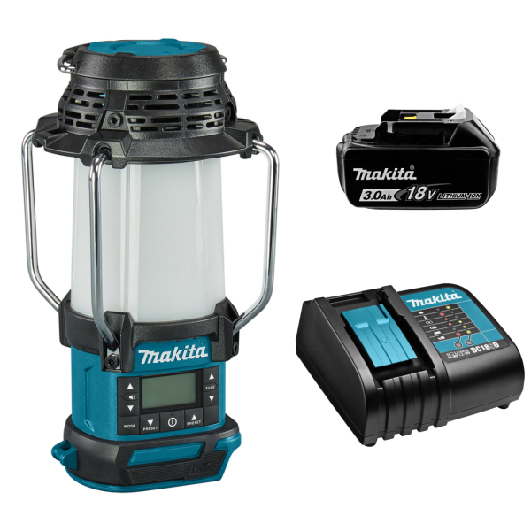 Аккумуляторный радиоприемник с фонарем Makita DMR055SF, 1х3Ah, з/у DC18SD