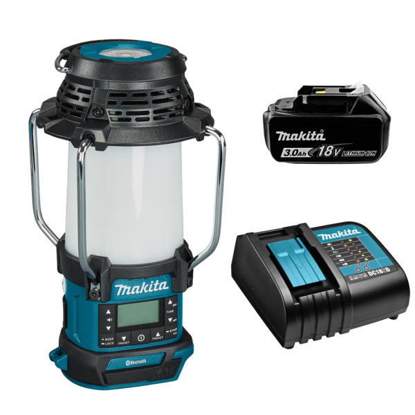 Аккумуляторный радиоприемник с фонарем Makita DMR057SF, 1х3.0Ah, з/у DC18SD