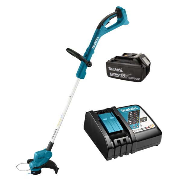 Аккумуляторный триммер Makita DUR193RT, 1x5.0 Ah, з/у DC18RC