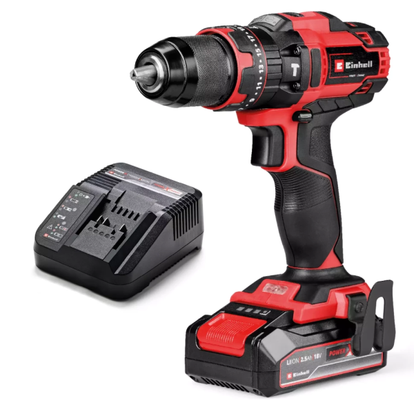 Акумуляторний ударний шуруповерт Einhell TE-CD 18/44 Li-i, 1x2.5Ah, з/п