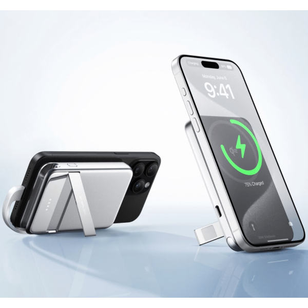 Павербанк EcoFlow RAPID Magnetic Power Bank 5000 mAh 30W Qi2.0 Silver