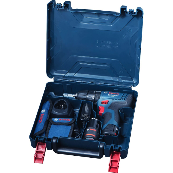 Аккумуляторный ударный шуруповерт Bosch GSB 120-Li, 2x2.0Ah, GAL 1210 CV, кейс, набор бит, повреждена упаковка