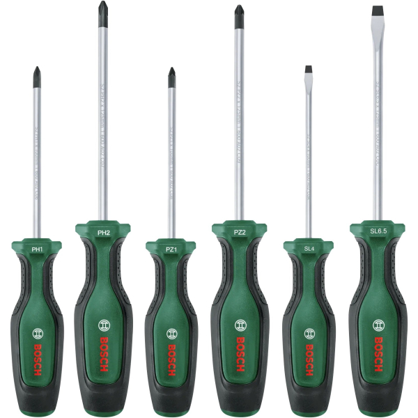 Набор отверток Bosch SL/PH/PZ, 6 шт