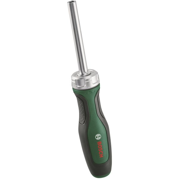 Викрутка Bosch з тріскачкою та 18 бітами