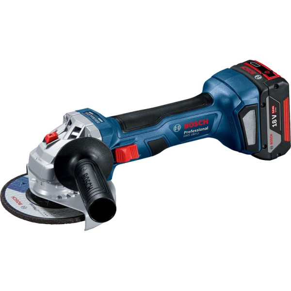 Аккумуляторный ударный шуруповерт Bosch GSB 185-LI Professional и аккумуляторная болгарка Bosch GWS 180-LI, 1x2.0Ah, 1x4.0Ah, з/у GAL 18V-40, в поврежденной упаковке