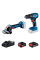 Аккумуляторный ударный шуруповерт Bosch GSB 185-LI Professional и аккумуляторная болгарка Bosch GWS 180-LI, 1x2.0Ah, 1x4.0Ah, з/у GAL 18V-40, в поврежденной упаковке