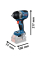 Аккумуляторный гайковерт Bosch GDS 18V-750 C Professional, 2xProCore 18V 8.0Аh, з/у GAL1880 CV, кейс L-BOXX