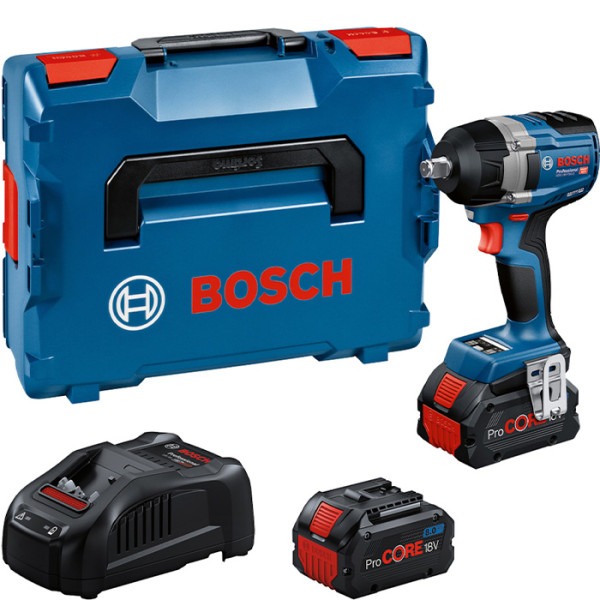 Аккумуляторный гайковерт Bosch GDS 18V-750 C Professional, 2xProCore 18V 8.0Аh, з/у GAL1880 CV, кейс L-BOXX