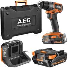 Аккумуляторный шуруповерт AEG BS18SBL2-202C, 2x2.0Ah, з/у, кейс