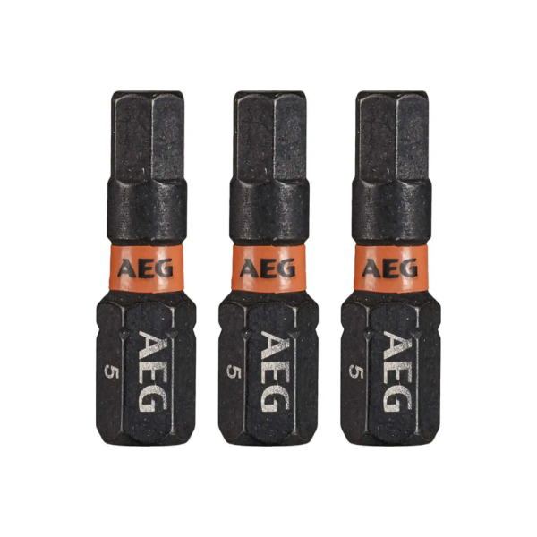 Бита ударная AEG HEX5x25мм, 3 шт