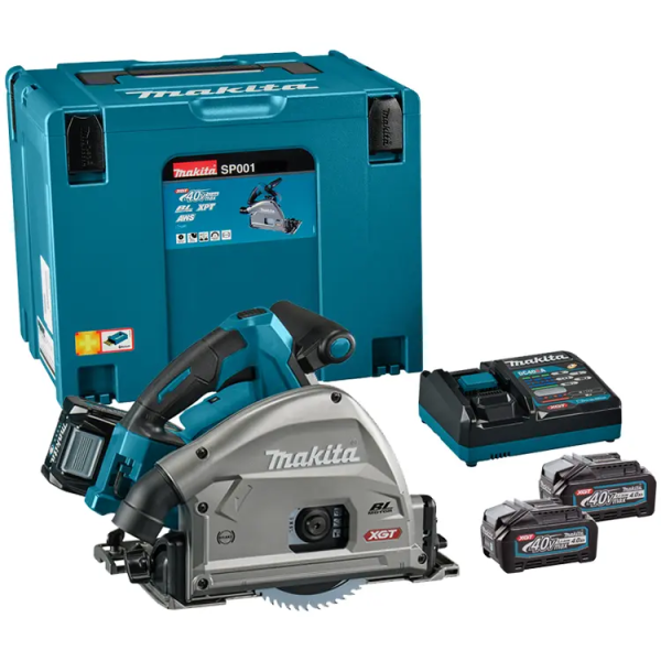 Аккумуляторная погружная дисковая пила Makita SP001GM201, XGT, 2x4.0 Ah, DC40RA, кейс