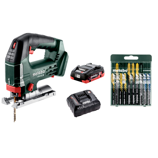 Аккумуляторный лобзик Metabo STB 18 L 90, 1x4.0Ah LiHD, з/у ASC 55, набор полотен 10 шт