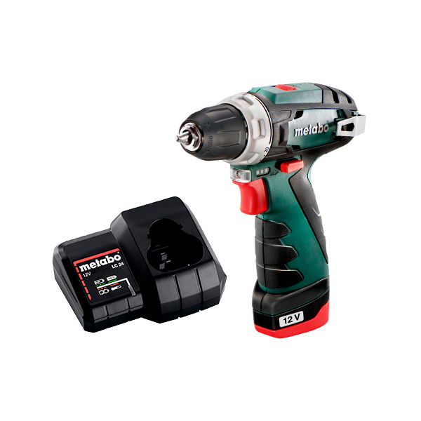 Аккумуляторный шуруповерт Metabo PowerMaxx BS Basic, 1x12V 2.0Ah, з/у LC 24