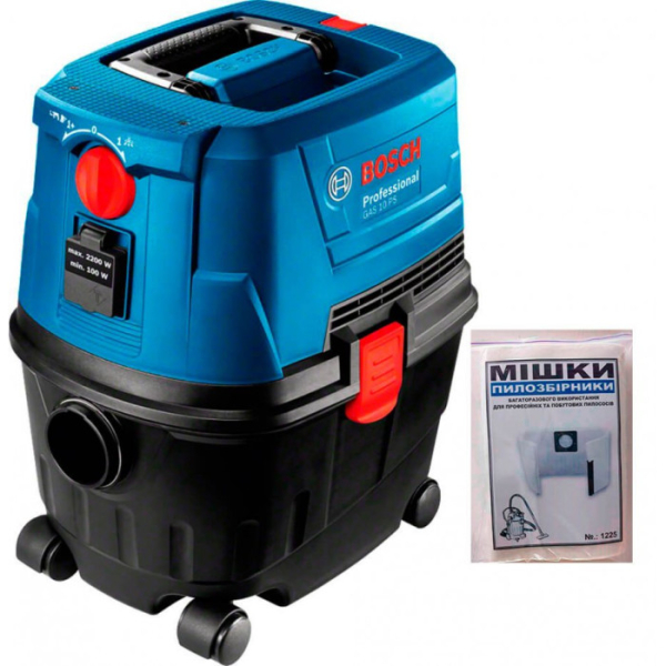 Будівельний пилосос Bosch GAS 15 PS Professional з багаторазовим мішком