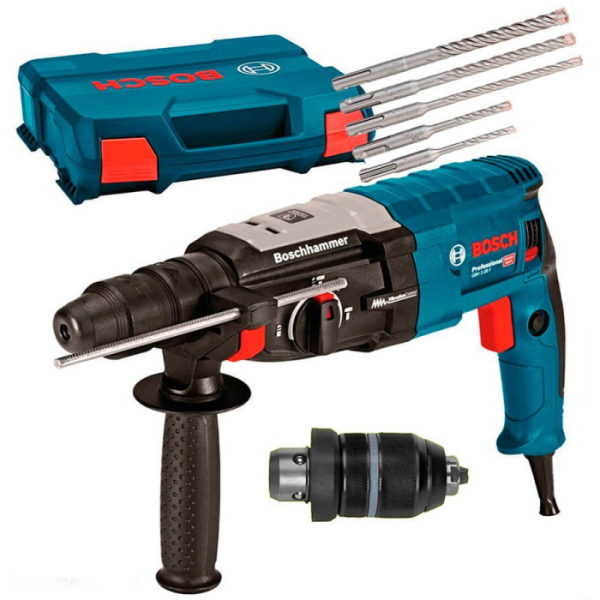 Перфоратор Bosch GBH 2-28 F Professional, кейс, набір 5 бурів SDS-Plus-5X