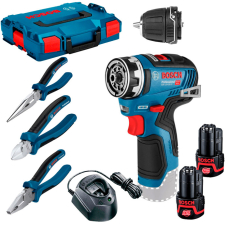 Акумуляторний шуруповерт Bosch GSR 12V-35 FC, 2x2.0Ah, GAL 1210 CV з плоскогубцями в L-Boxx 102