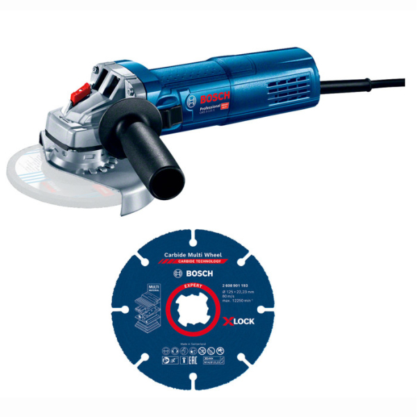 Угловая шлифмашина Bosch GWS 9-125 S с диском X-LOCK Carbide Multiwheel
