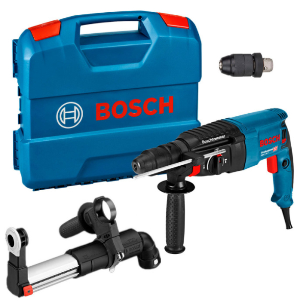Перфоратор Bosch GBH 2-26 DFR, кейс, насадка пылеудаления GDE 16 Plus