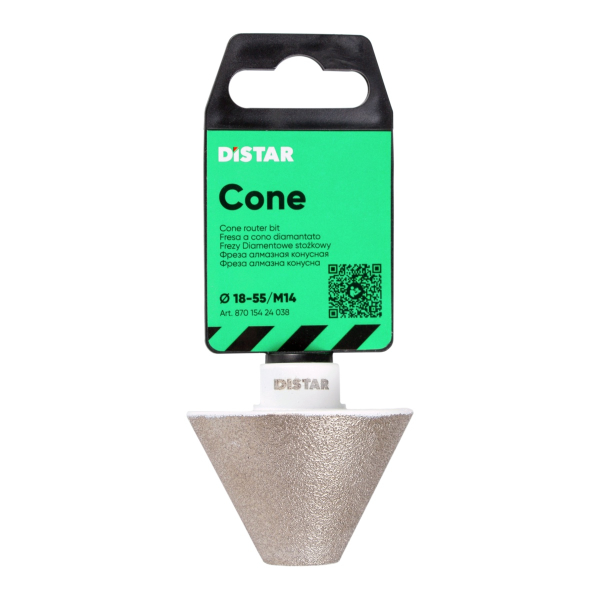 Фреза алмазная конусная Distar Cone 18-55/M14