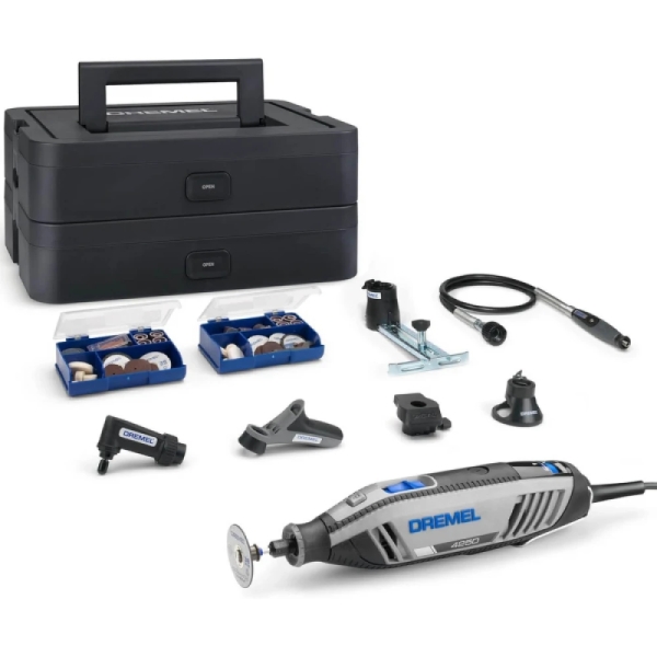 Багатофункціональний інструмент Dremel 4250 Platinum+, 6 насадок, 128 аксесуарів