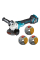 Аккумуляторная болгарка Makita DGA511ZX, каркас с 3 дисками D-75530