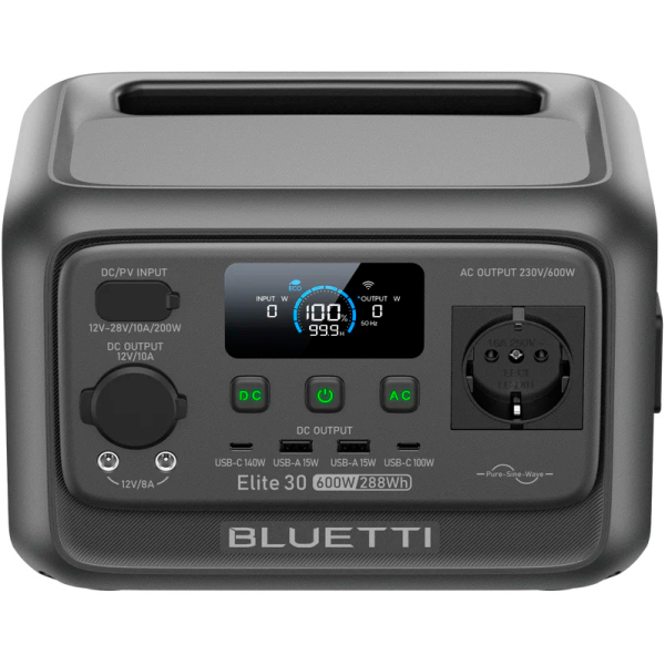 Зарядная станция Bluetti Elite 30 V2, 600 Вт, 288 Вт/ч