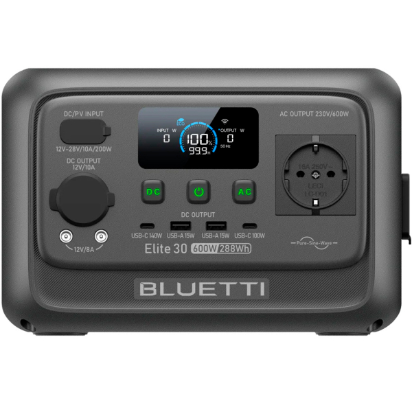Зарядна станція Bluetti Elite 30 V2, 600 Вт, 288 Вт/год