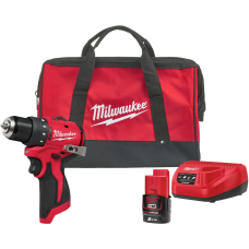 Аккумуляторный шуруповерт Milwaukee M12 BLDDRC-201BRF, 1xМ12 2.0 Ah, С12, сумка