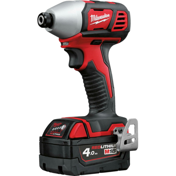 Набор аккумуляторных инструментов Milwaukee M18 BPP2D-402C, 2x4.0Ah, з/у M12-18C, кейс
