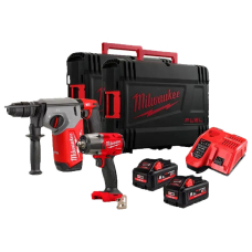 Набір акумуляторних інструментів Milwaukee M18 FPP2BA-552X, 2x5.5Ah, M12-18 FC Turbo, 2 HD кейси