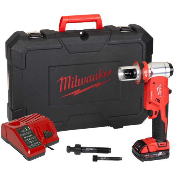 Аккумуляторный гидравлический пробойник отверстий FORCE LOGIC Milwaukee M18 HKP-201C, 1x2.0 Ah, з/у M12-18 FC-1, кейс