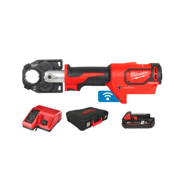 Аккумуляторный обжимной инструмент Milwaukee M18 HCCT-201CFORCE LOGIC 53 кН, 1x2.0Ah, з/у M12-M18 FC, кейс