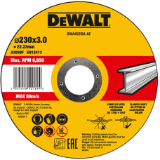 Відрізний круг DeWALT HIGH PERFORMANCE DWA4525IA, метал, 230x3.0x22.23 мм