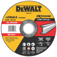 Шлифовальный круг EXTREME DeWALT DT43919, металл, 230x6x22.23 мм