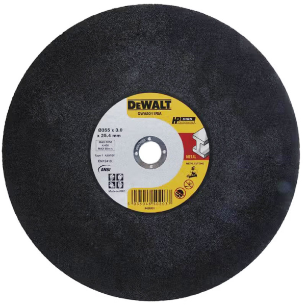 Отрезной круг DeWALT HIGH PERFORMANCE DWA8011RIA, металл, 355x3.0x25.4 мм