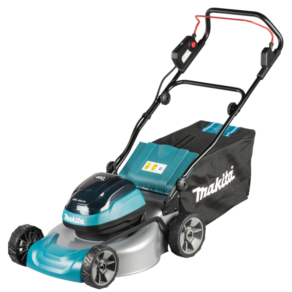 Акумуляторна газонокосарка Makita DLM466PT2, 2x5.0Ah, з/п DC18RD