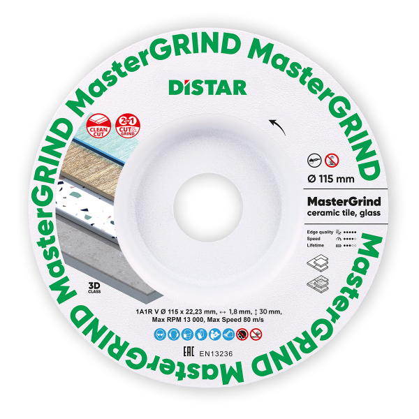 Алмазний вiдрiзний диск Distar MasterGRIND 115х22.23х1.8 мм